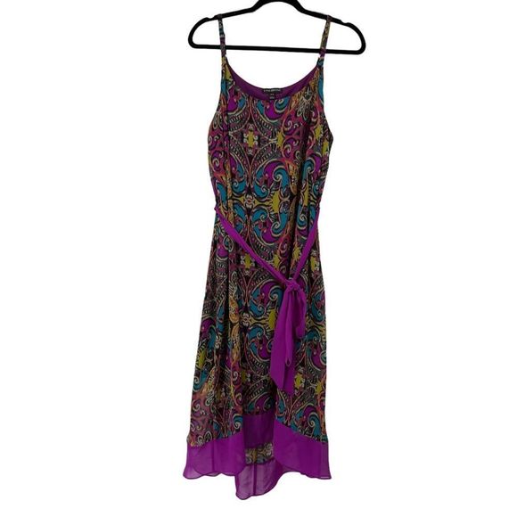 Lane Bryant Dresses & Skirts - Lane Bryant Purple Teal Print Spaghetti Strap Dress